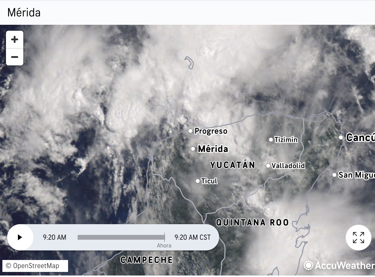 Ambiente lluvioso en Mérida, recomiendan extremar precauciones